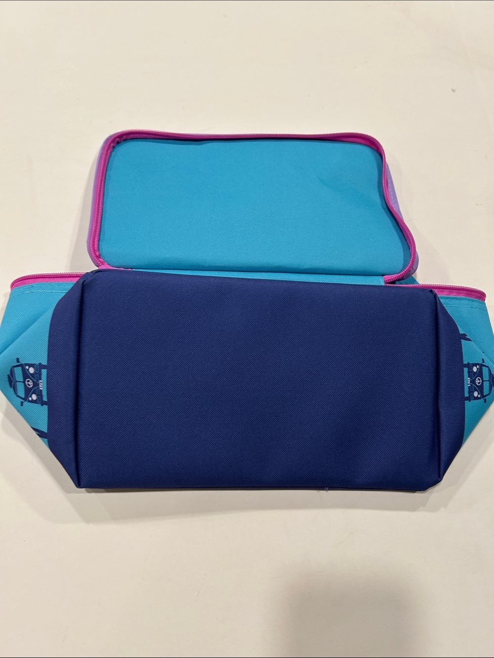 Trader Joe’s Teal & Purple Market Mini Insulated Tote Lunch Bag NWT - Picture 4 of 4